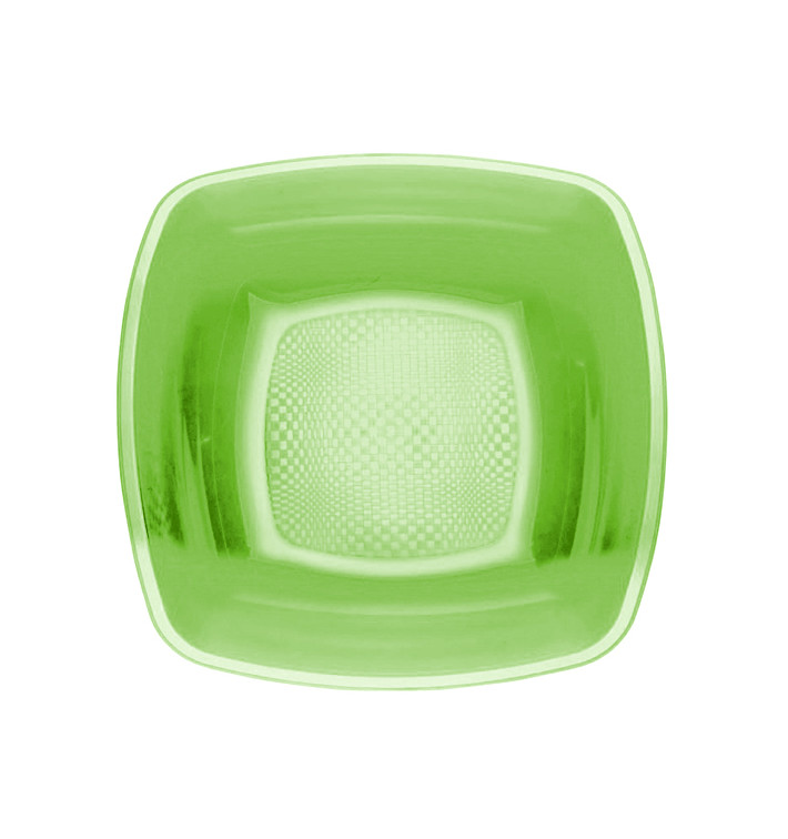 Plastic bord Diep limoengroen Vierkant PP 18 cm (300 stuks) Plastic bord Diep limoengroen Vierkant PP 18 cm (300 stuks)