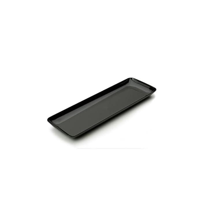 Plastic Proeving dienblad PS zwart 6x19 cm Plastic Proeving dienblad PS zwart 6x19 cm