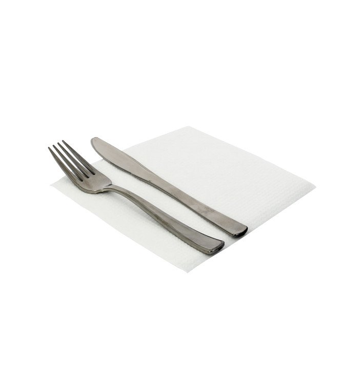 Papieren servet 2 laags wit 33x33 (50 stuks) Papieren servet 2 laags wit 33x33 (50 stuks)