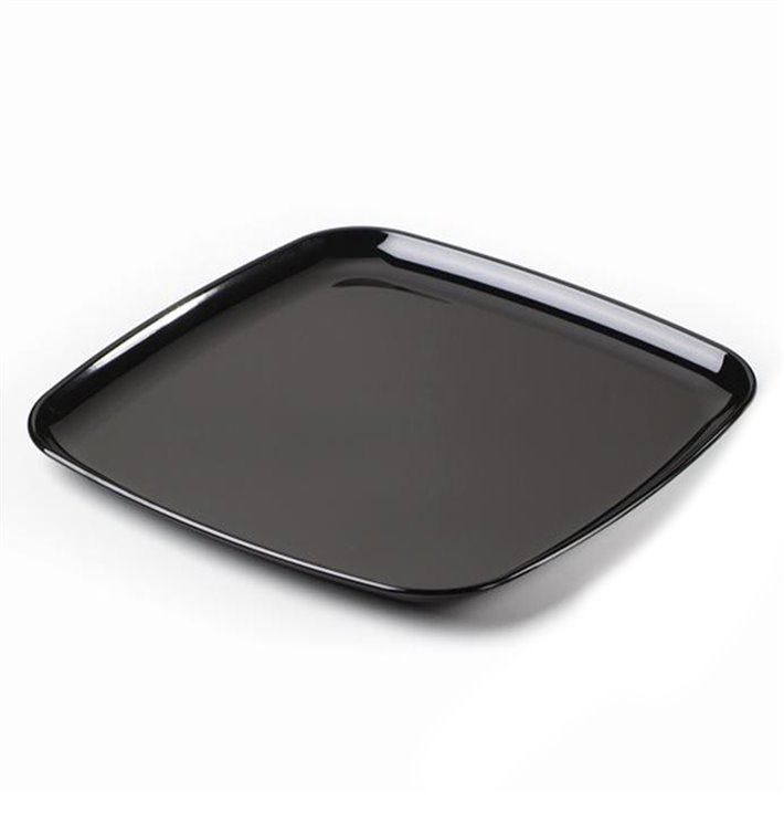 Plastic dienblad Vierkant Hard zwart 30x30cm (5 stuks) Plastic dienblad Vierkant Hard zwart 30x30cm (5 stuks)