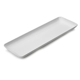 Plastic Proeving dienblad PS wit 6x19 cm 