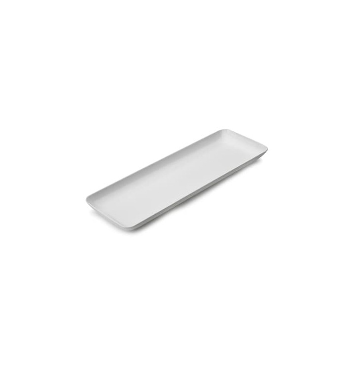 Plastic Proeving dienblad PS wit 6x19 cm Plastic Proeving dienblad PS wit 6x19 cm