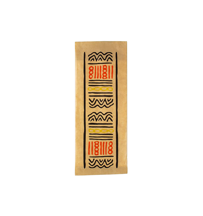 Enveloppe Bestekhouder met Servet "Tribal" (125 stuks) Enveloppe Bestekhouder met Servet "Tribal" (125 stuks)