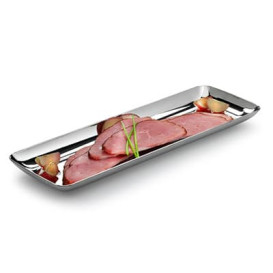 Plastic Proeving dienblad PS zilver 6x19 cm (20 stuks) 