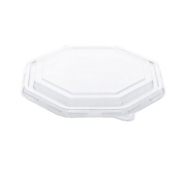 Octogonale Suikerrietcontainer met Deksel 830 ml 23x23cm (15 stuks) 