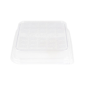 PLA Deksel voor Suikerriet Voedsel Bakje 18,5x18,5cm (300 Stuks)