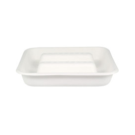 Bakje voor Suikerriet Taco's Wit 18,5x18,5cm (50 Stuks)