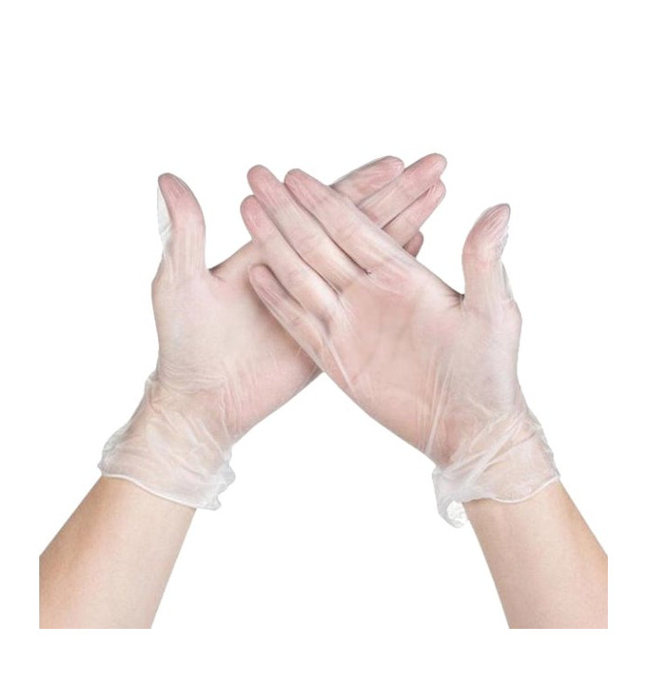 Vinenl handschoenenen transparant maat M (100 stuks) Vinenl handschoenenen transparant maat M (100 stuks)