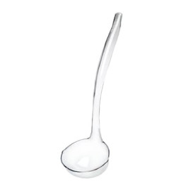 Plastic pollepel PS transparant 30cm 