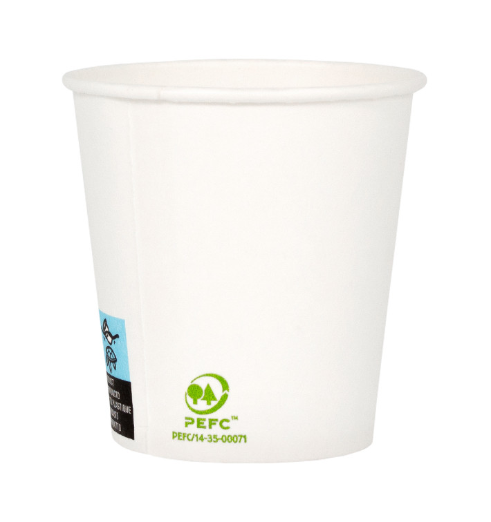Papieren beker wit 4 Oz/120ml Ø6,2cm (2000 stuks) Papieren beker wit 4 Oz/120ml Ø6,2cm (2000 stuks)