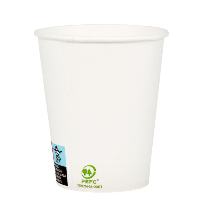 Papieren beker wit 6Oz/180ml Ø7,0cm (3000 stuks) Papieren beker wit 6Oz/180ml Ø7,0cm (3000 stuks)
