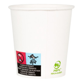 Papieren beker wit 4 Oz/120ml Ø6,2cm (2000 stuks)