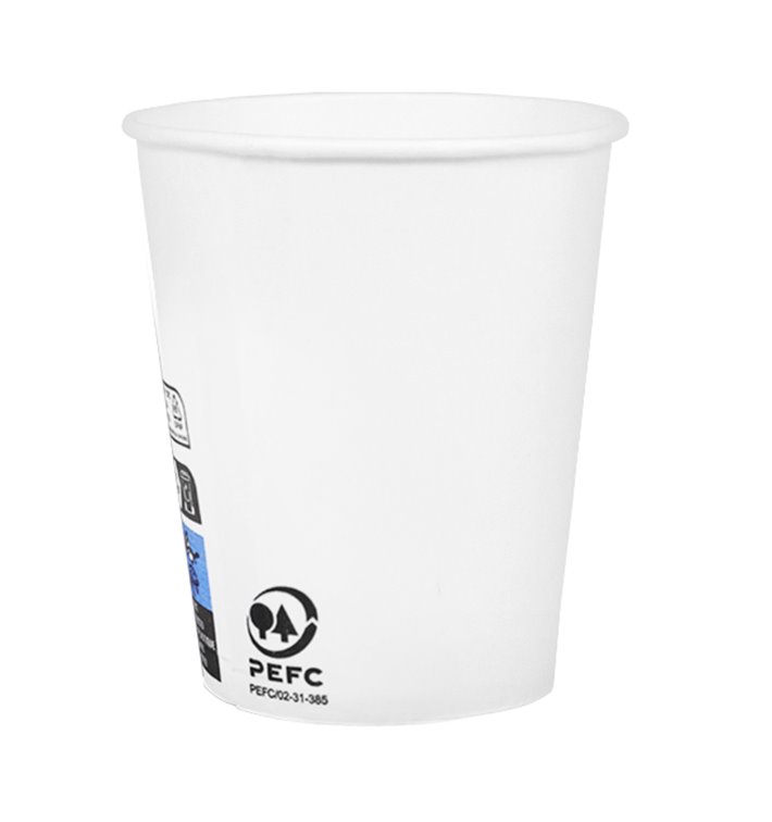 Papieren beker wit 6Oz/180ml Ø7,0cm (3000 stuks) Papieren beker wit 6Oz/180ml Ø7,0cm (3000 stuks)