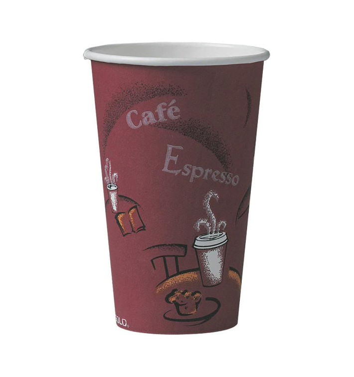 Papieren beker "Bistro" 16 Oz/500ml Ø8,9cm (1000 stuks) Papieren beker "Bistro" 16 Oz/500ml Ø8,9cm (1000 stuks)