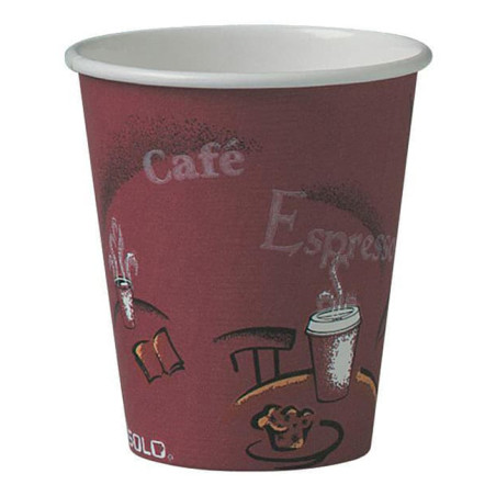 Papieren beker "Bistro" 6 Oz/180ml Ø7,4cm (50 stuks) 