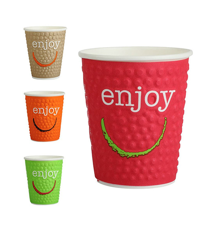 Papieren beker "Enjoen" 12 Oz/360ml Ø9,0cm (680 stuks)