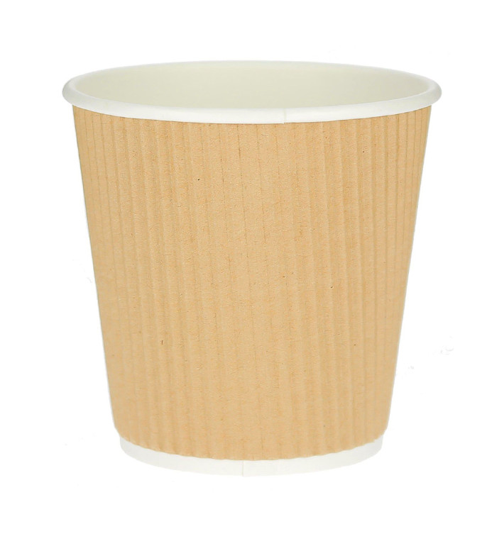 Papieren beker "ribbel kraft" bruin 4 Oz/120ml Ø6,2cm (1000 stuks) Papieren beker "ribbel kraft" bruin 4 Oz/120ml Ø6,2cm (1000 stuks)