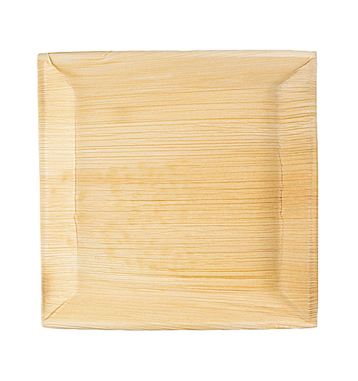 Palm blad bord Vierkant 27x27cm (60 stuks) Palm blad bord Vierkant 27x27cm (60 stuks)