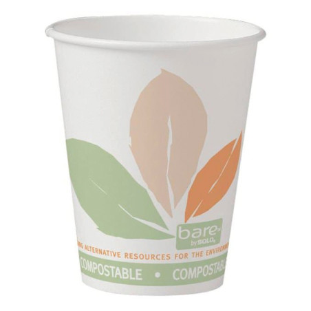 Papieren beker PLA "Bare" 8 Oz/240ml Ø8,0cm (1000 stuks)