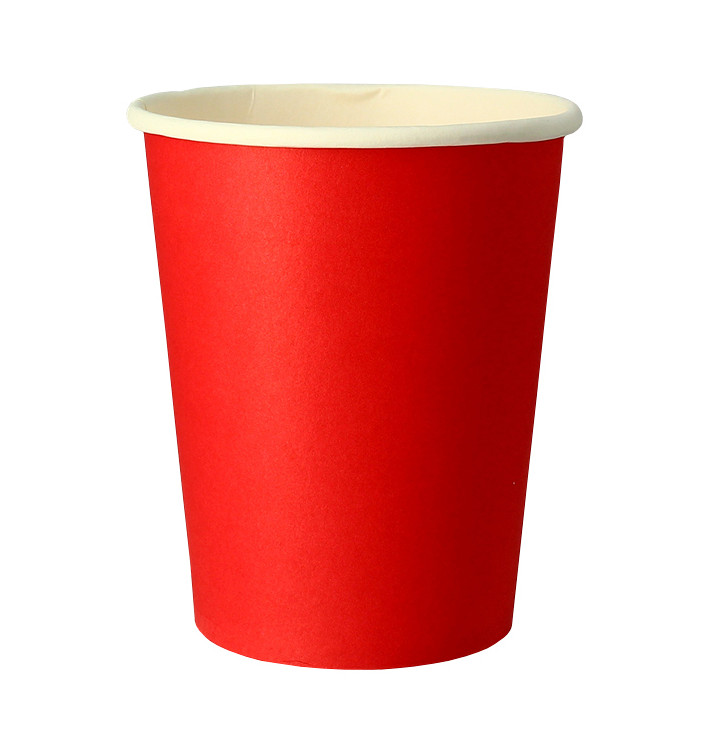 Papieren beker rood 9Oz/240ml "Party" (10 stuks) Papieren beker rood 9Oz/240ml "Party" (10 stuks)