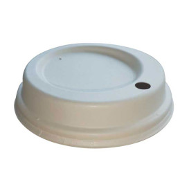 Deksel met Gat Gevormde Celstofvezel Wit Ø9cm (1.200 Stuks)