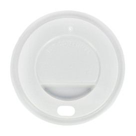  Deksel voor papieren beker gat 4Oz/120ml wit Ø6,2cm (1000 stuks)