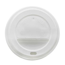 Deksel voor papieren beker gat wit 12, 16 en 22 Oz Ø9,0cm (100 stuks) 