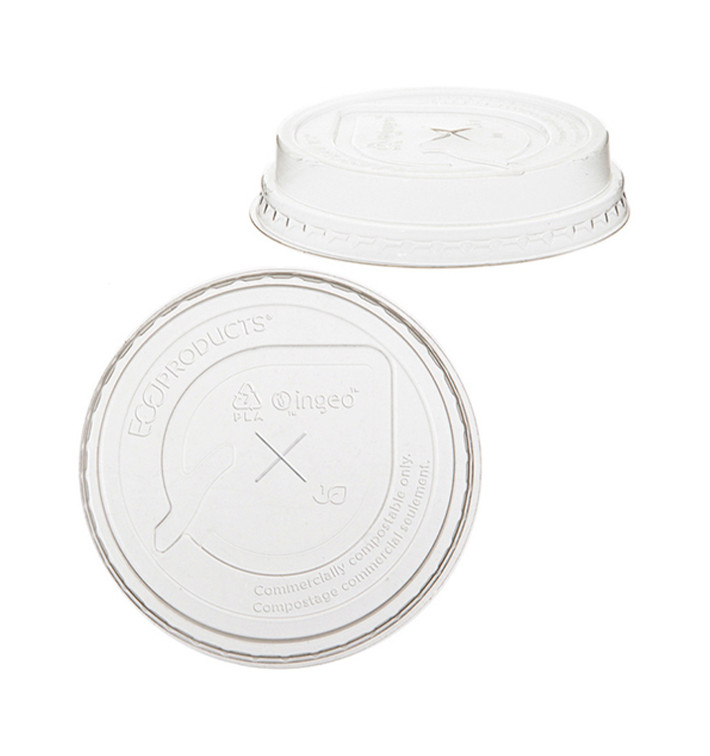 Plastic Deksel met kruis PLA voor Stof gebaseerd op Maizena PLA beker 205,295ml (50 stuks) Plastic Deksel met kruis PLA voor Stof gebaseerd op Maizena PLA beker 205,295ml (50 stuks)
