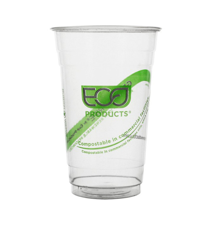 Stof gebaseerd op Maizena PLA beker "groen Stripe" 590ml (1.000 stuks) Stof gebaseerd op Maizena PLA beker "groen Stripe" 590ml (1.000 stuks)