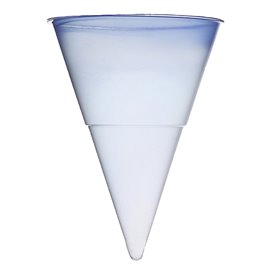Plastic PP kegel voor water blauw 115 ml (200 stuks)