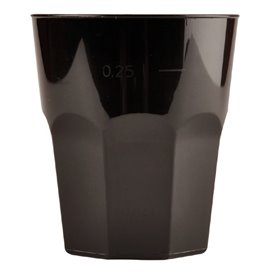 Plastic beker voor Cocktail PP zwart Ø8,4cm 270ml (20 stuks) 
