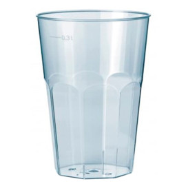 Plastic PP beker "Deco" transparant 300 ml (30 stuks)