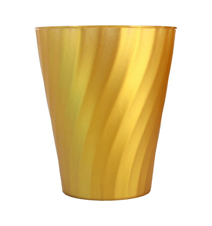 Plastic PP beker "X-Table" goud 320ml (8 stuks) Plastic PP beker "X-Table" goud 320ml (8 stuks)