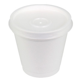 Plastic Deksel PS Doorzichtig Ø6,9cm voor Schuim beker 4Oz/120ml (100 stuks)