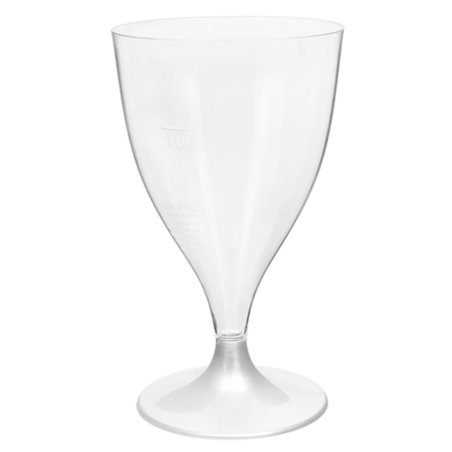 Herbruikbaar Wijnglas PS Crystal witte voet 200ml 2P (400 stuks)