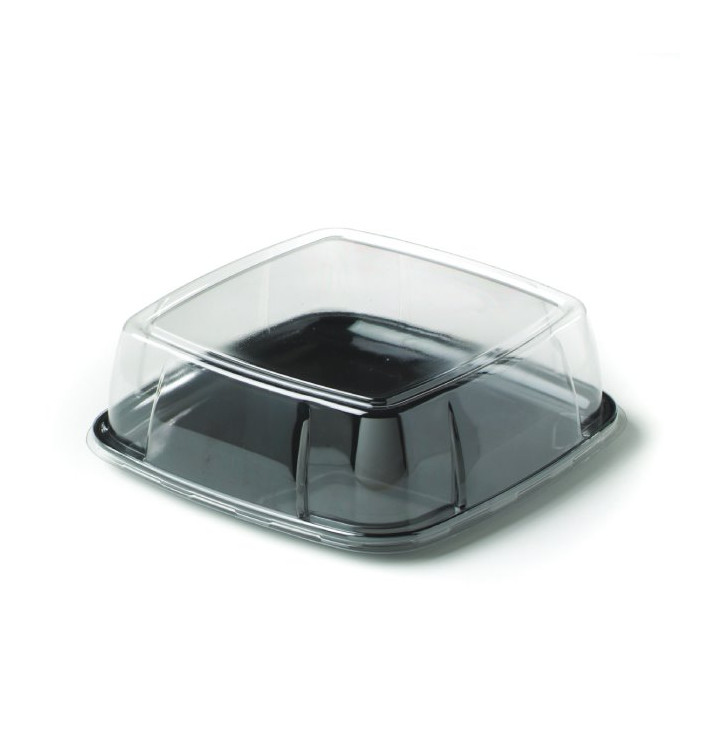 Plastic dienblad Hard zwart met Deksel 27x27cm (5 stuks) Plastic dienblad Hard zwart met Deksel 27x27cm (5 stuks)