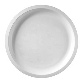 Plastic bord wit "Rond vormig" PP Ø29 cm (25 stuks) 