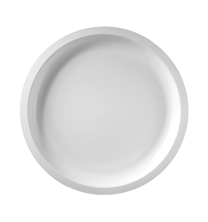 Plastic bord wit "Rond vormig" PP Ø29 cm (25 stuks) Plastic bord wit "Rond vormig" PP Ø29 cm (25 stuks)