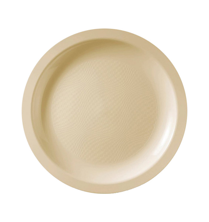 Plastic bord Plat crème "Rond vormig" PP Ø18,5 cm (600 stuks) Plastic bord Plat crème "Rond vormig" PP Ø18,5 cm (600 stuks)