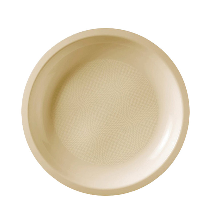 Plastic bord Plat crème "Rond vormig" PP Ø22 cm (600 stuks) Plastic bord Plat crème "Rond vormig" PP Ø22 cm (600 stuks)