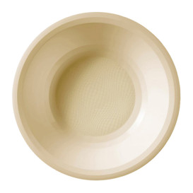 Plastic bord Diep crème "Rond vormig" PP Ø19,5 cm (600 stuks)