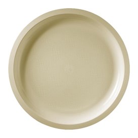 Plastic bord crème "Rond vormig" PP Ø29 cm (300 stuks)
