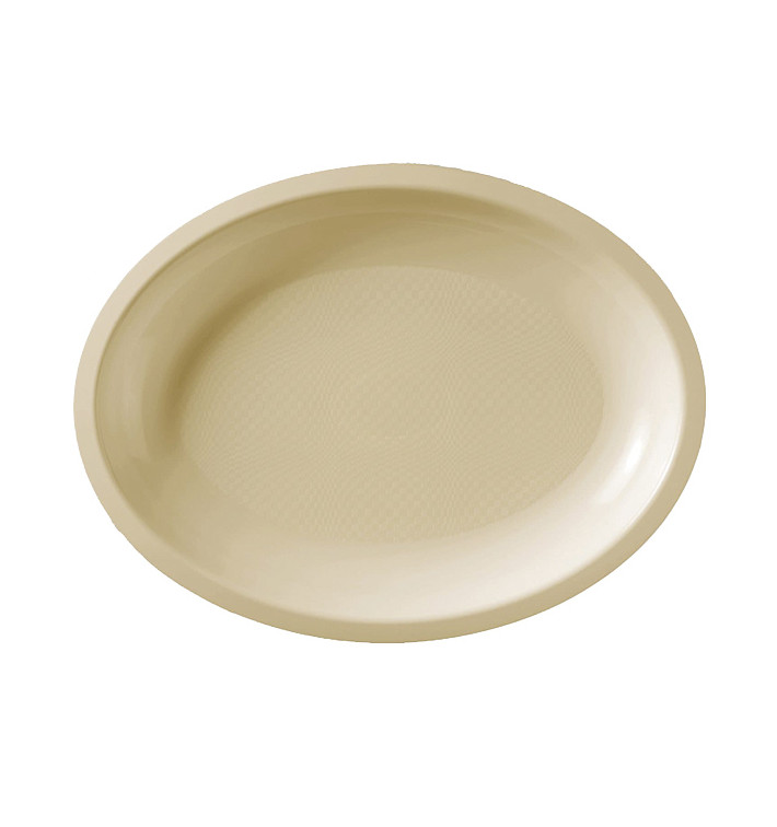Plastic schotel microgolfbaar Ovaal vormig crème "Rond vormig" 25,5x19 cm (600 stuks) Plastic schotel microgolfbaar Ovaal vormig crème "Rond vormig" 25,5x19 cm (600 stuks)
