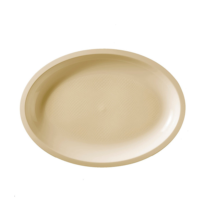 Plastic schotel microgolfbaar Ovaal vormig crème "Rond vormig" 31,5x22 cm (25 stuks) Plastic schotel microgolfbaar Ovaal vormig crème "Rond vormig" 31,5x22 cm (25 stuks)