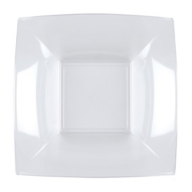 Plastic bord Diep transparant "Nice" PS 18 cm (25 stuks) 