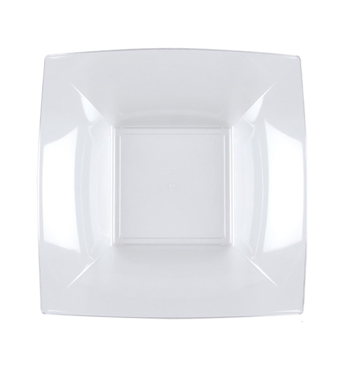 Plastic bord Diep transparant "Nice" PS 18 cm (300 stuks) Plastic bord Diep transparant "Nice" PS 18 cm (300 stuks)