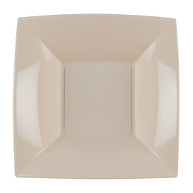 Plastic bord Diep beige "Nice" PP 18 cm (300 stuks)