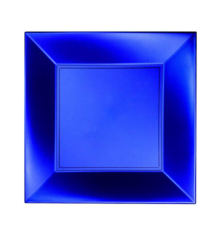 Plastic bord Plat blauw "Nice" parel PP 18 cm (300 stuks) Plastic bord Plat blauw "Nice" parel PP 18 cm (300 stuks)