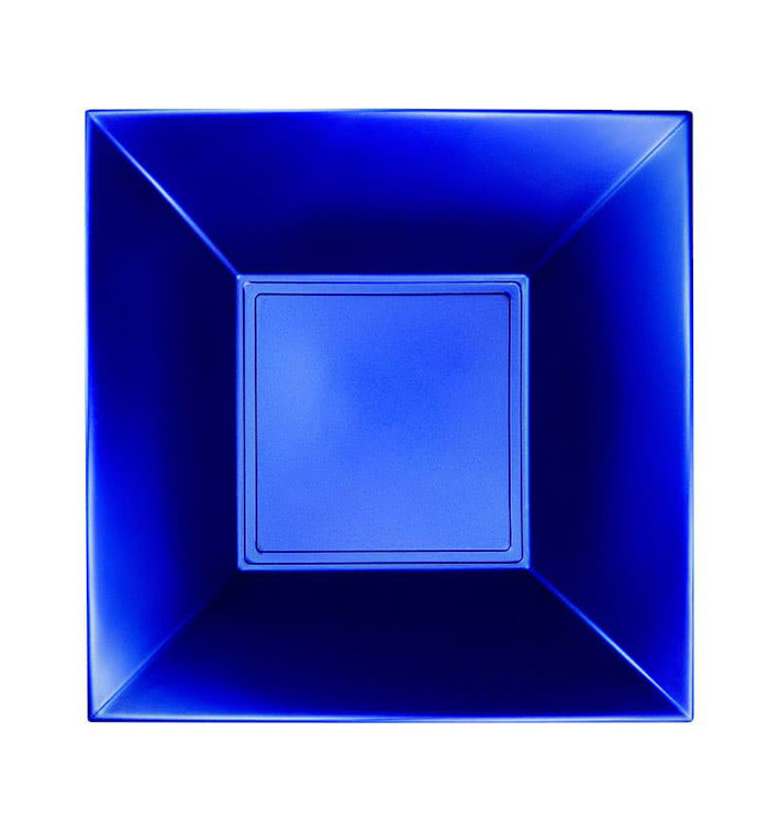 Plastic bord Diep blauw "Nice" parel PP 18 cm (300 stuks) Plastic bord Diep blauw "Nice" parel PP 18 cm (300 stuks)