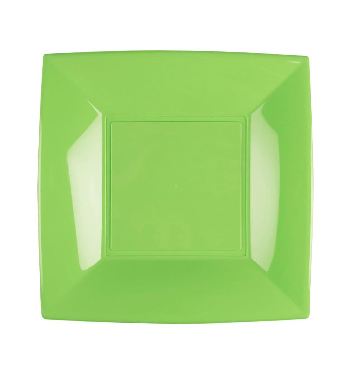 Plastic bord Plat limoengroen "Nice" PP 18 cm (25 stuks) Plastic bord Plat limoengroen "Nice" PP 18 cm (25 stuks)